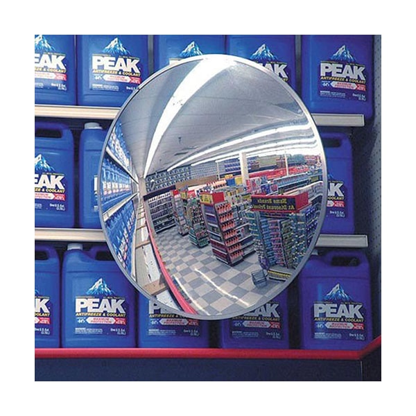 Safety Security Products Indoor/Outdoor Polycarbonate Convex Circular Mirror, 30 Dia. - H214130HD
