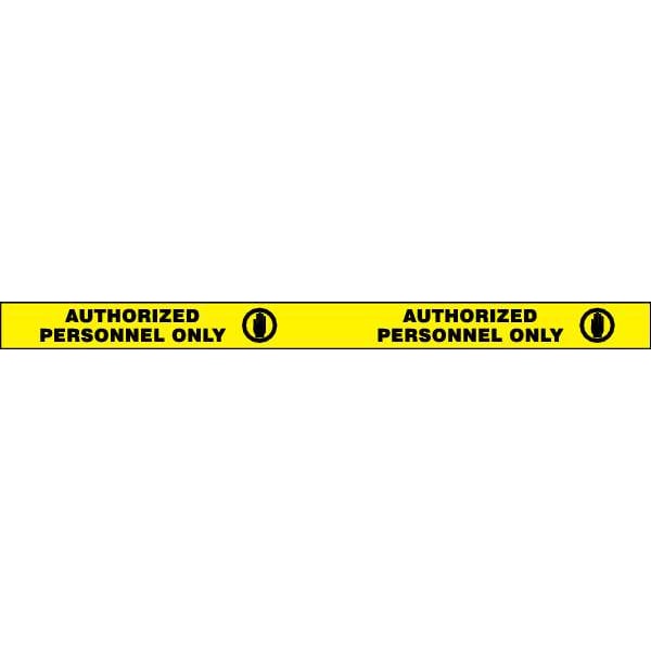 Zoro Select Barricade Tape, Authorized Personnel Only, Yellow, 3 in Wide x 1,000 ft Length, LDPE, 4 mil - 3 X 1000' 4-ML