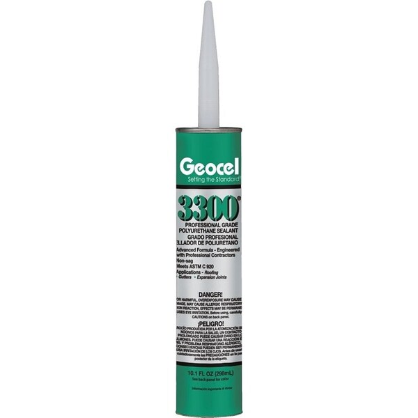 Geocel 3300 Series Polyurethane Sealant, Limestone, Liquid, 10.1 oz Cartridge - 68106
