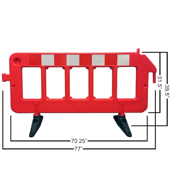 Electriduct Portable Plastic Fence Barrier- 6.4ft W x 3.25ft H - TC-XT-PFB