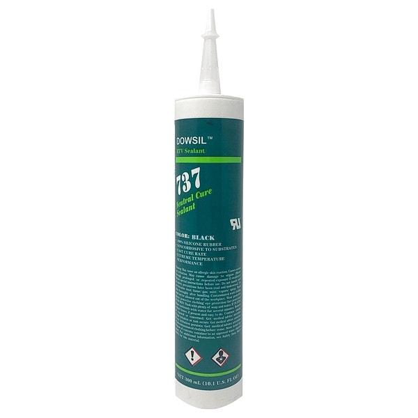 Dowsil Silicone Sealant, 10 oz, Cartridge, Clear, Silicone Base, 737 - 99180483