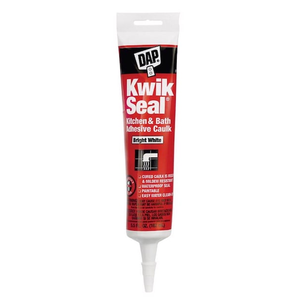 Kwik Seal 5.5 oz, Tube, White, Acrylic Latex Base - 18001