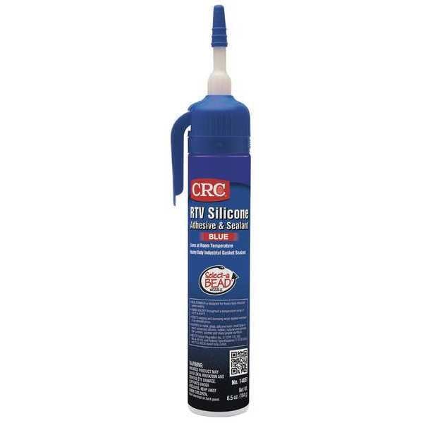 Crc RTV Silicone Sealant, 6.5 oz, Blue, Temp Range -60 to 450 Degrees F - 14057