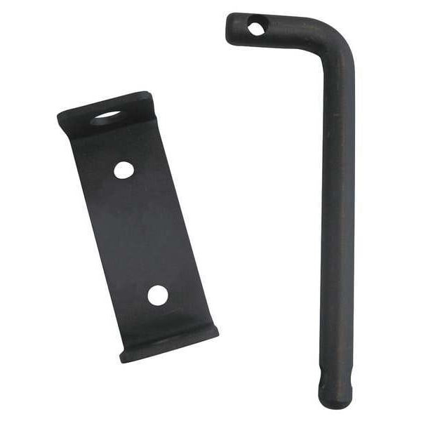 Zoro Select Wall Mounting Kit, Steel, 3 1/2 in Height, 1 3/8 in Length, 0.88 lb, Black - 22NY08