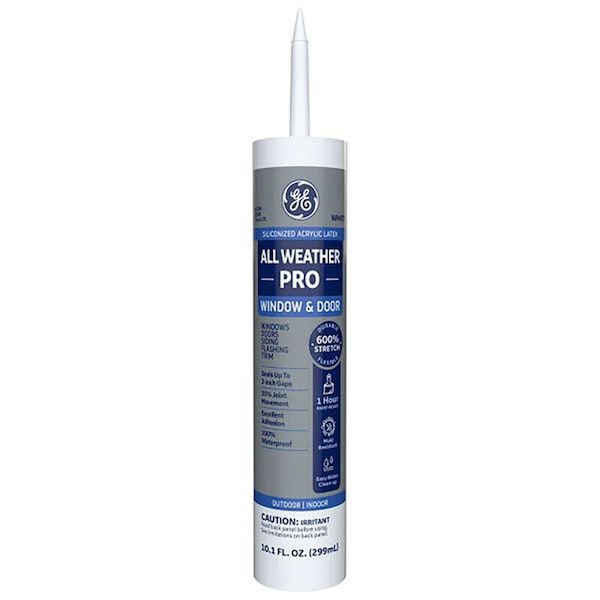 Totalturf 10.1 oz All Weather Pro Silicone Acrylic Caulk, White - TO3306601