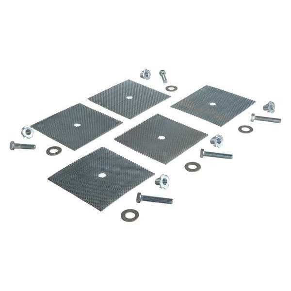 Zoro Select Speed Bump Glue Down Kit, Stainless Steel, Steel, 4 in Height, 9 in Length, Silver - SB-108-GDK