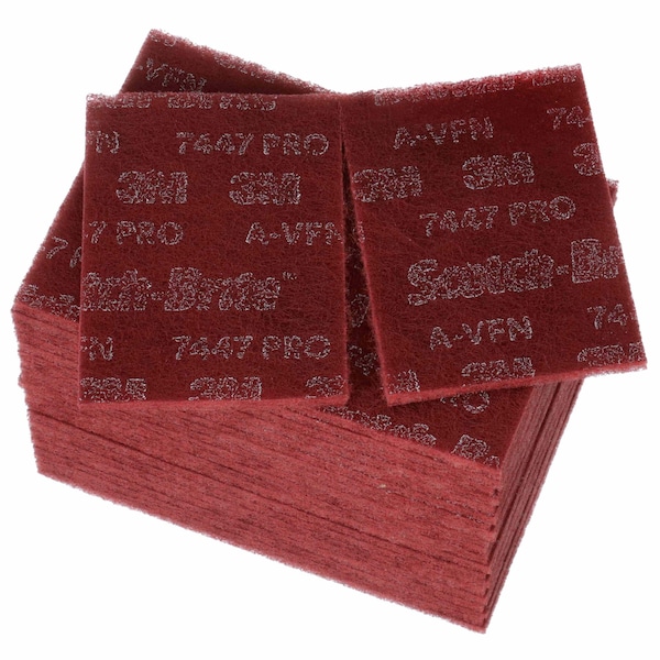 3M Scotch-Brite PRO Hand Pad With Aluminum Oxide Grit, 6 x 9, 20 Pads - 7100023339
