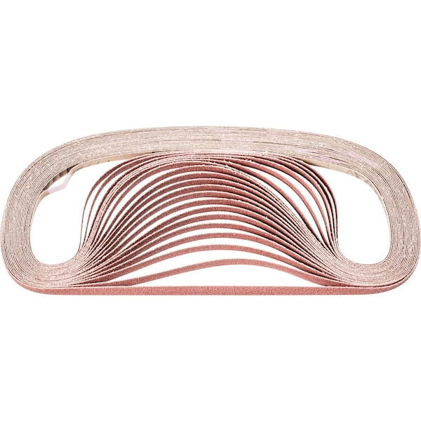 Pferd Coated Belt, Al/Oxd, 1/4"x24", 80 Grit, 1/4" W, 24" L, Coated, Aluminum Oxide, 80 Grit - 49012