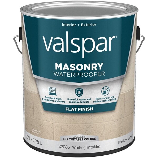 Valspar White Latex Masonry Waterproofer, 1 Gal. - 024.0082085.007