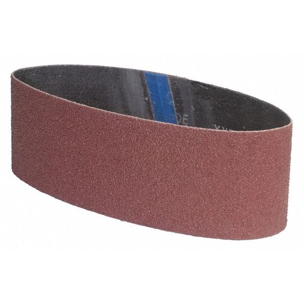 Zoro Select Sanding Belt, 4 in W, 24 in L, Coated, Aluminum Oxide, P120 Grit, Medium, XP0998W, Brown - 78072775825