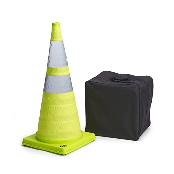 Mutual Industries Lime Collapsible Cone, NYLON, 28 Height, 11 Length, 5, LIME - 17712-1-28