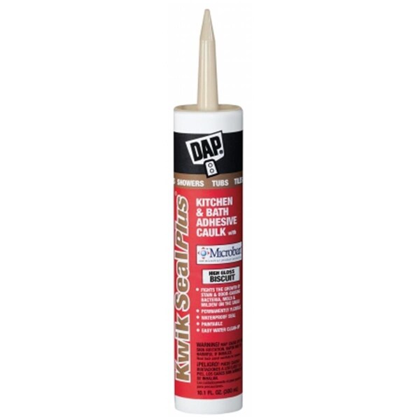 Homestead 18526 Kwik Seal Plus Premium Kitchen & Bath Adhesive Caulk - Biscuit - 10.1 oz - HO3296086