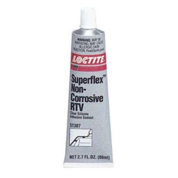 Loctite 3 oz SuperFlex Non-Corrosive RTV Silicone Adhesive Sealant, Clear - 442-234323