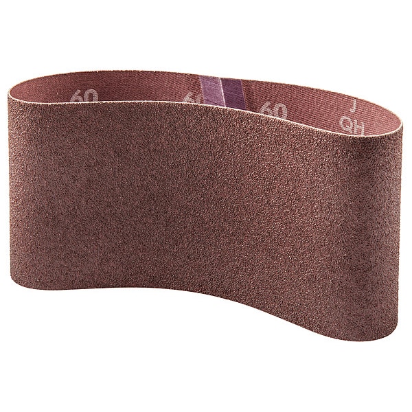 Norton Abrasives Sanding Belt, 3 1/2 in W, 15 1/2 in L, Coated, Aluminum Oxide, 60 Grit, Coarse, R215 Metalite - 78072722000