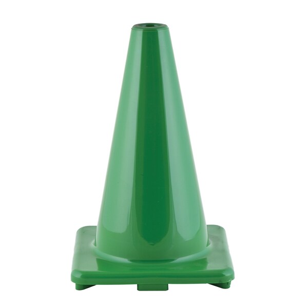 Champion Sports Hi-Visibility Cone, Vinyl, 12 in Height, Green - C12GN