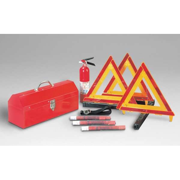 Cortina Safety Products Roadside Emergency Kit/Triangle, 8 Piece - 95-04-004