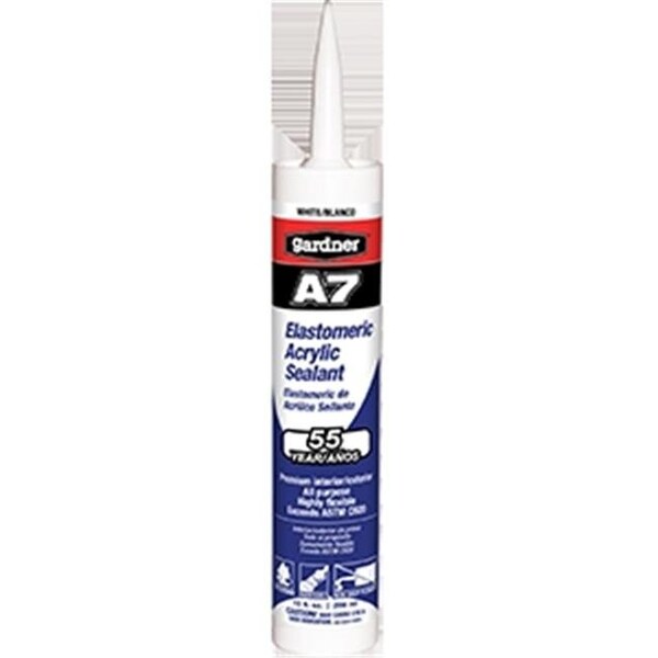 Gardner-Gibson Gardner Gibson 7019-1-61 10 oz. White A7 Elastomer Acrylic Sealant -  Pack of 12 - 149448