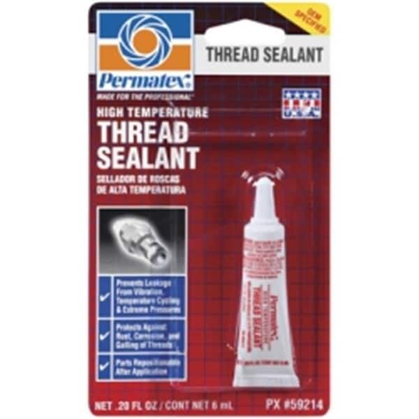 Permatex Permatex PTX59214 6 ml Tube Carded High Temperature Thread Sealant - Case of 12 - PTX59214