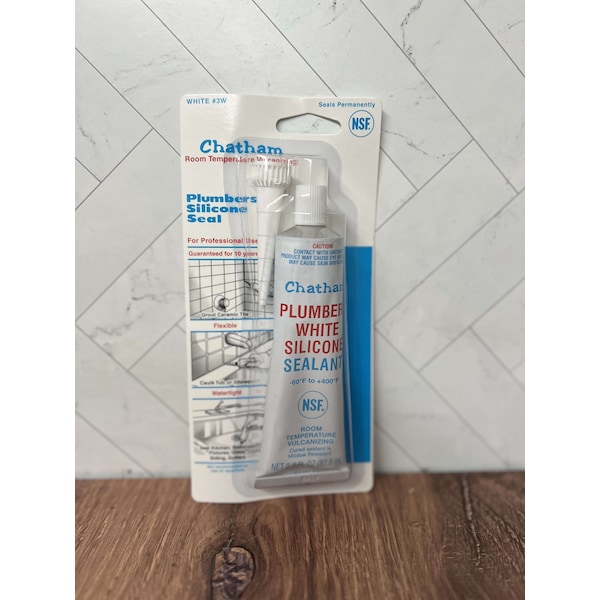 Chatham Brass Silicone Seal, 2.8 oz, Squeeze Tube, White - 3W