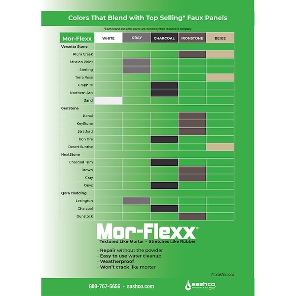 Mor-Flexx 10.50 Oz. Sashco Ironstone Flexible Sealant, 12PK - 15030