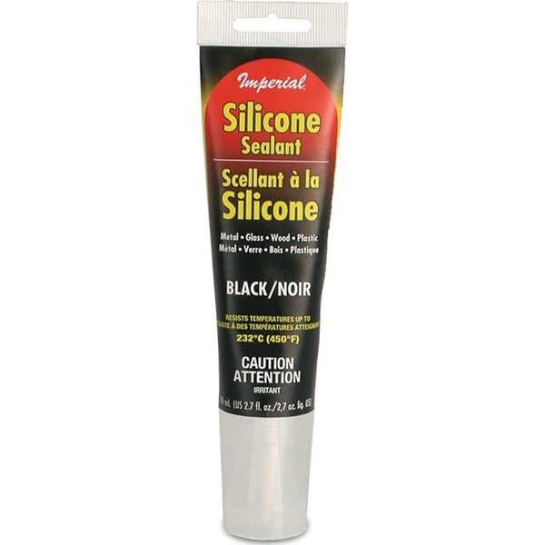 Imperial Silicone Sealant, Paste, Black, 27 oz Tube - KK0309