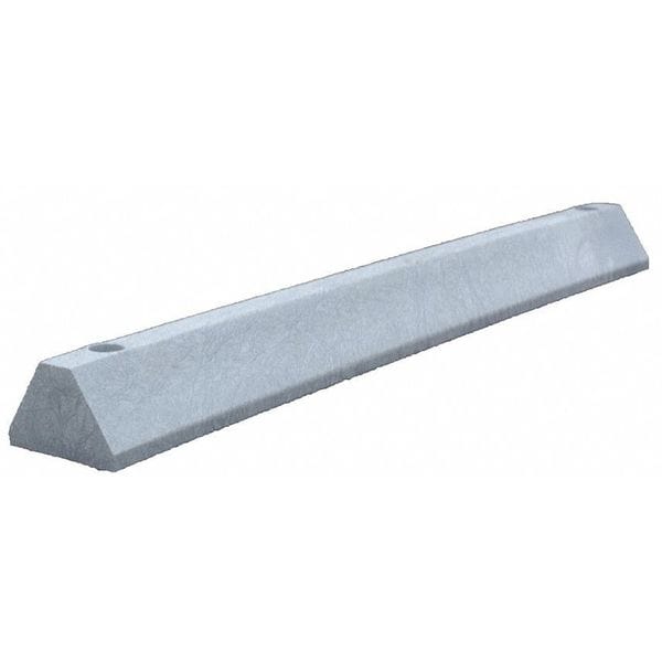 Plastics R Unique Parking Block, Standard, 4 ft., Gray, Lags - S4PBGTRUE-LAGS