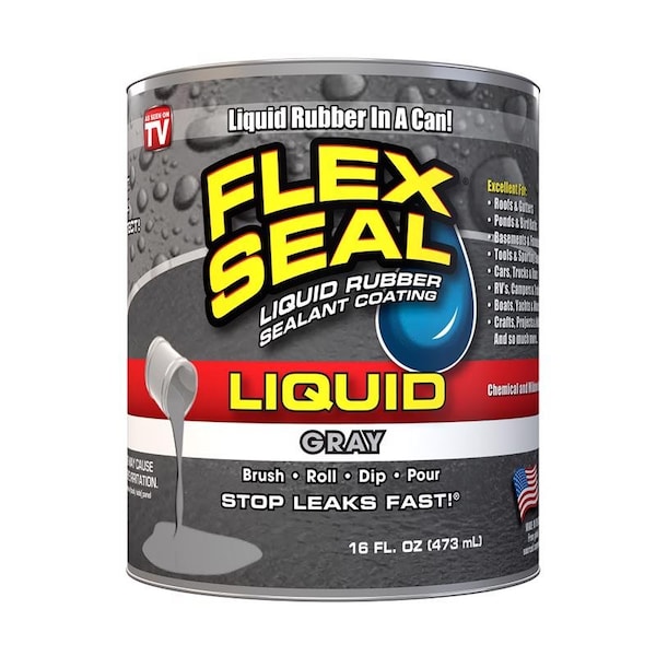 Flex Seal Flex Seal Family of Products Flex Seal Gray Liquid Rubber Sealant Coating 16 oz - LFSGRYR16