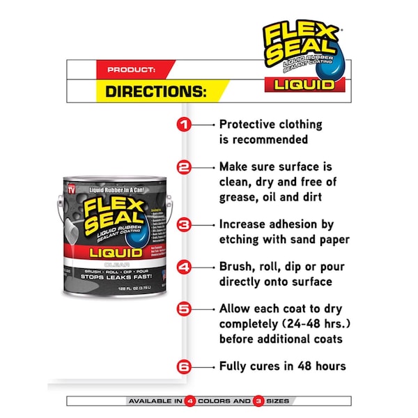 Flex Seal Flex Seal Family of Products Flex Seal Gray Liquid Rubber Sealant Coating 16 oz - LFSGRYR16