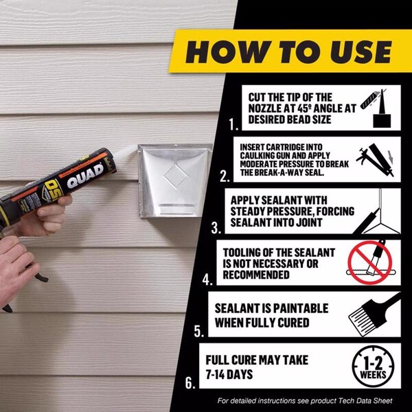 Loctite OSI Quad Gray Elastomeric Polymers Door/Siding/ Window Sealant 10 oz - 1637251