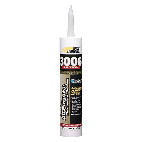 White Lightning Hybrid Sealant, 10 oz, Cartridge, Clear, Hybrid Base, 3006 Ultra - W11001010