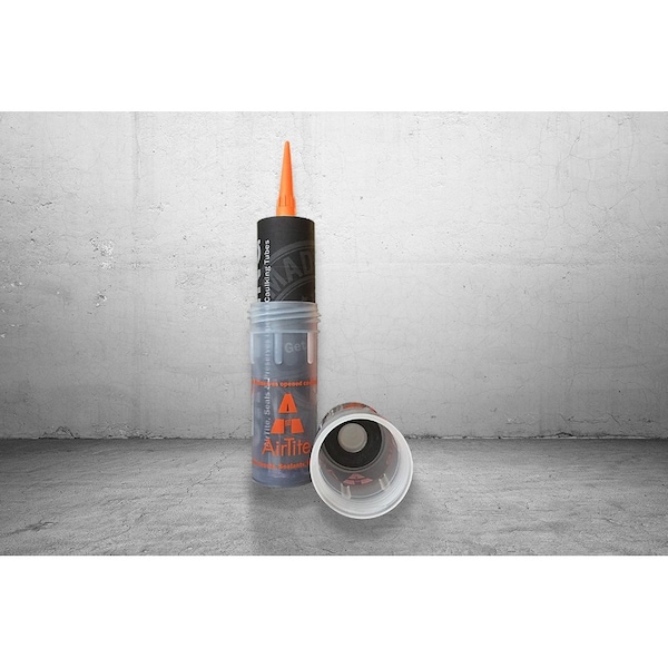 Airtite 10.1 oz. Clear Canister to Seal and Preserve Opened Tubes of Caulk, Adhesive, Grouts, Roofing Tar - AT09
