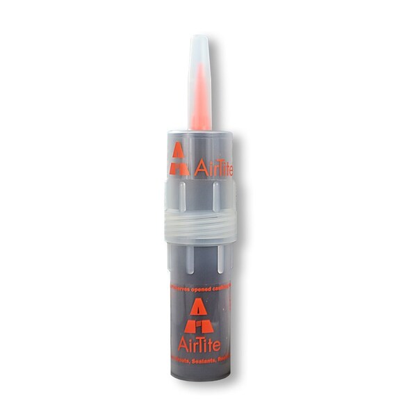 Airtite 10.1 oz. Clear Canister to Seal and Preserve Opened Tubes of Caulk, Adhesive, Grouts, Roofing Tar - AT09