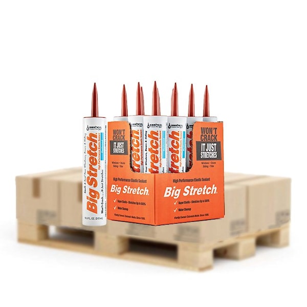 Big Stretch 10.5 Oz Sashco 10012 Redwood Big Stretch WB Elastomeric Sealant - 10012