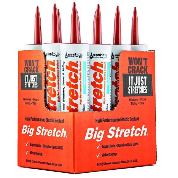 Big Stretch 10.5 Oz Sashco 10012 Redwood Big Stretch WB Elastomeric Sealant - 10012