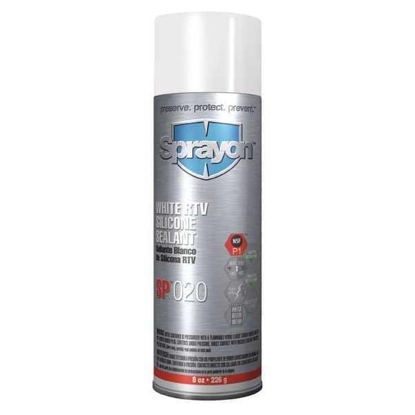 Sprayon Multipurpose Sealant, 8 oz, White, Temp Range 450 Degrees F - S00020000