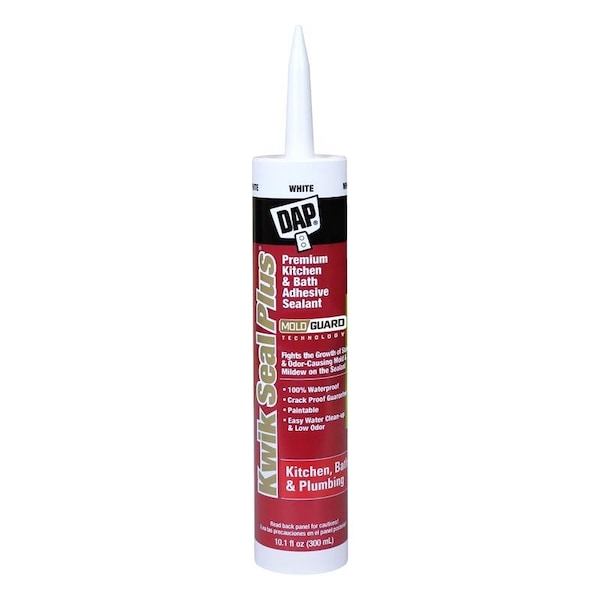 Dap DAP Kwik Seal Plus White Siliconized Latex Kitchen and Bath Sealant and Adhesive 10.1 oz - 7079818510