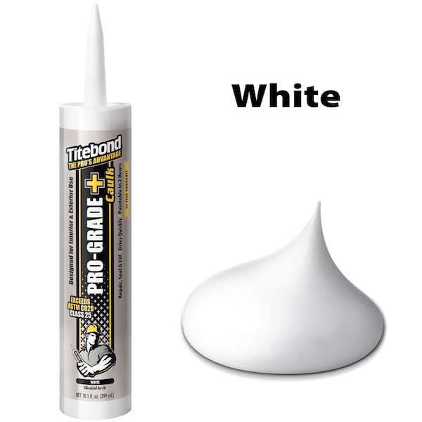 Titebond Titebond Pro-Grade Plus White Siliconized Acrylic Multipurpose Caulk 10.1 oz - 8401