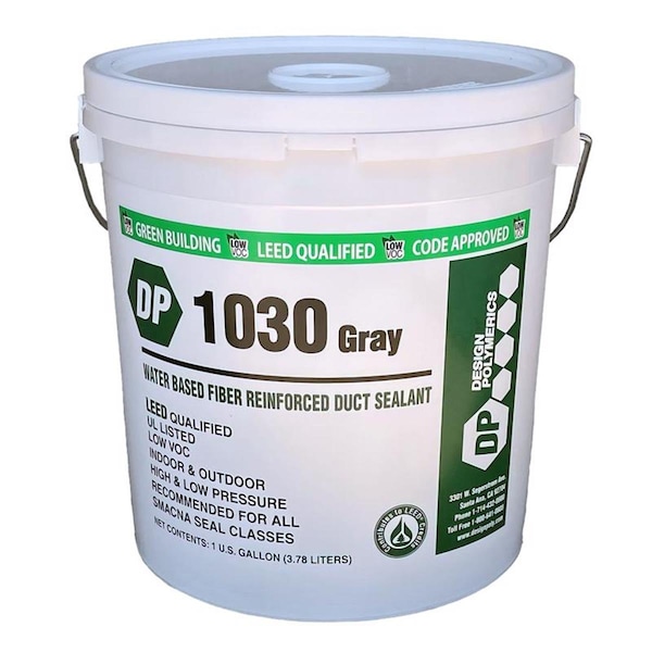 Design Polymerics 1 gal  Latex Duct Sealant, Gray - 4013664
