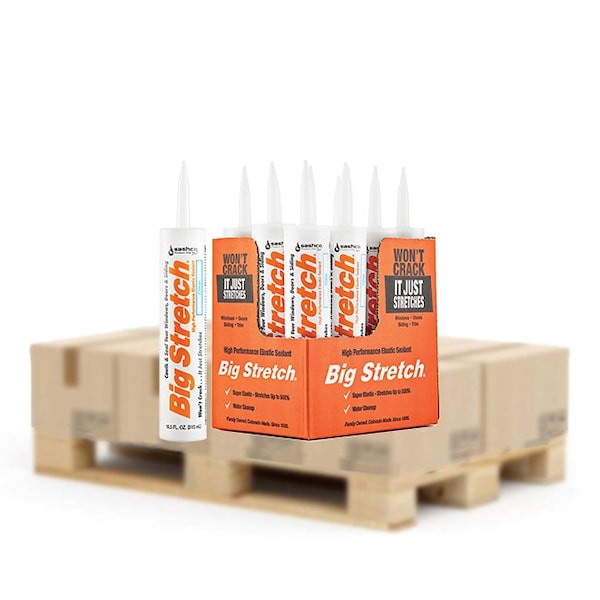 Big Stretch 10.5 Oz Sashco 10006 Clear Big Stretch Water-Based Elastomeric Sealant - 10006