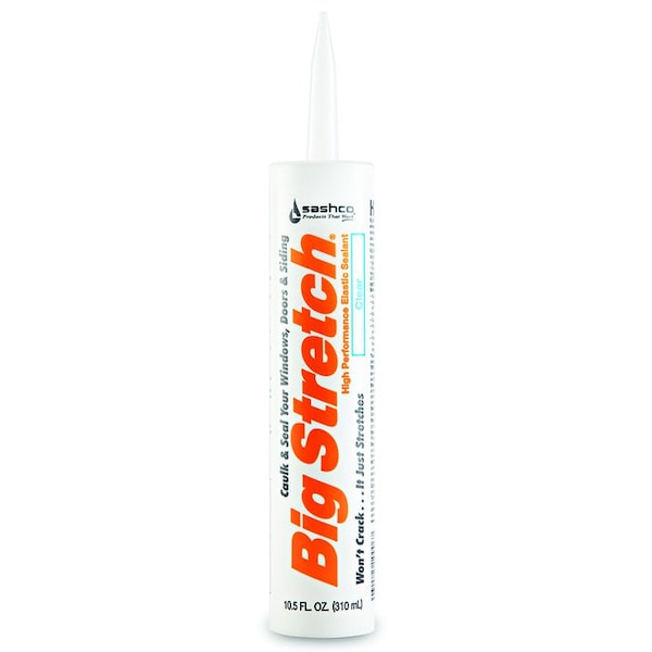 Big Stretch 10.5 Oz Sashco 10006 Clear Big Stretch Water-Based Elastomeric Sealant - 10006
