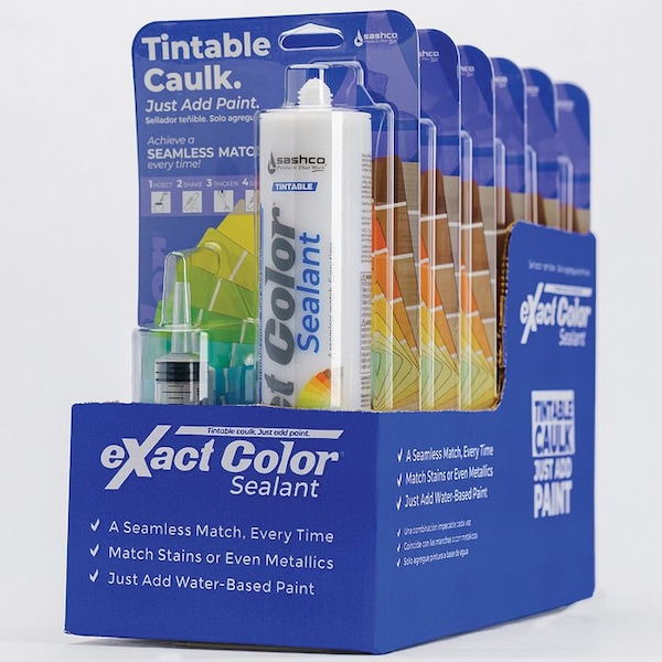 Exact Color 9.5 Oz Sashco High Performance Acrylic Latex Sealant, 6PK - 12005