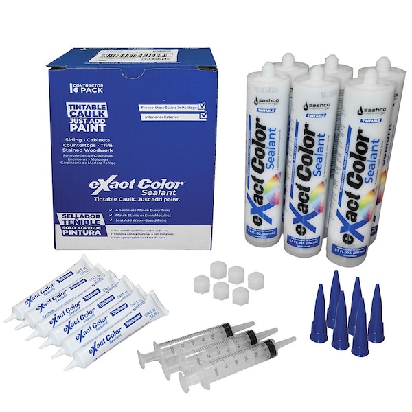 Exact Color 9.5 Oz Sashco High Performance Acrylic Latex Sealant, 6PK - 12005