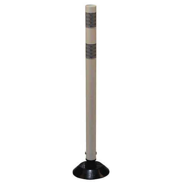 Zoro Select Delineator Post, HDPE, High-Intensity Prismatic, 36" Height, 36" Length, 1.6 lb, White - 04-36-WWG