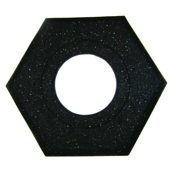 Zoro Select Channelizer Cone Base, Recycled Rubber, 2 1/2 in Height, 17 in Length, 15 lb, Black - 03-770-6