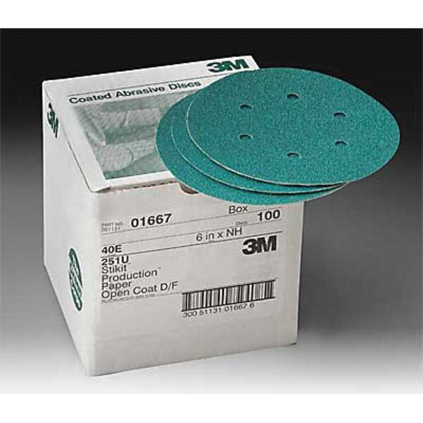 3M Dust Free Disc, 6x NH, 40, Dia 6In, PK500 - 60650007788