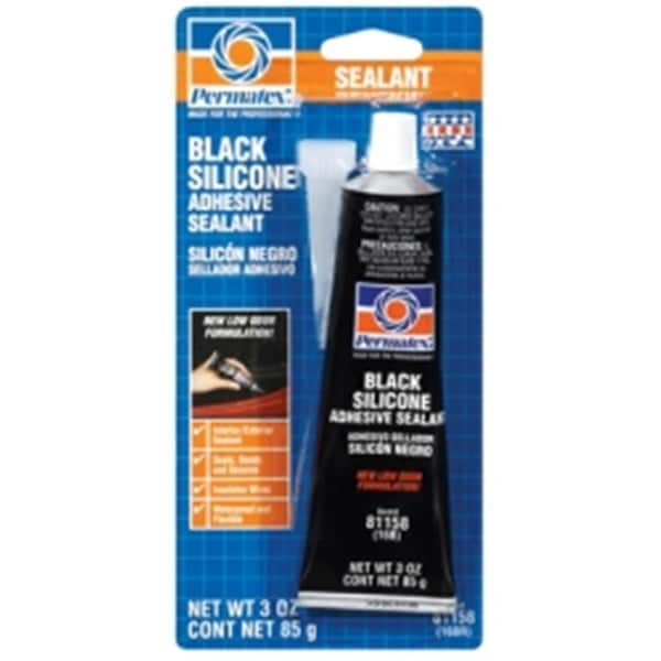 Permatex No 16 Black Silicone Adhesive Sealant, 3 oz Tube Carded - PTX81158