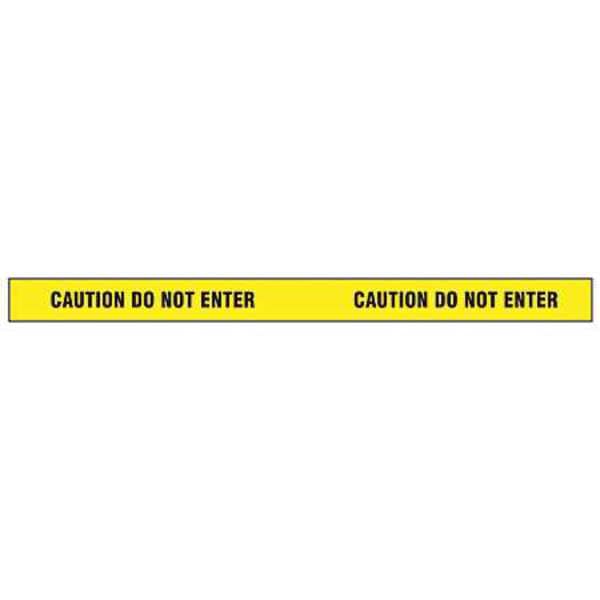 Zoro Select Barricade Tape, Caution Do Not Enter, Yellow, 2 in Wide x 180 ft Length, Vinyl, 4 mil - 2IN W X 60 YDS