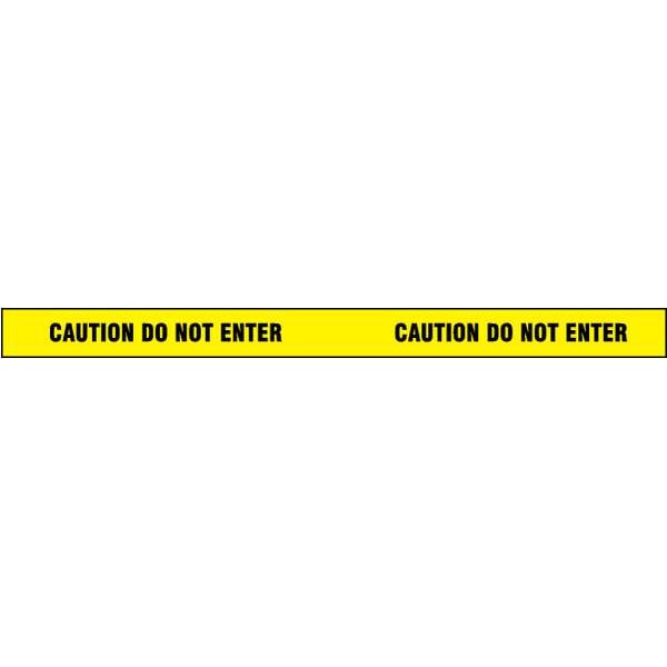 Zoro Select Barricade Tape, Caution Do Not Enter, Yellow, 2 in Wide x 180 ft Length, Vinyl, 4 mil - 2IN W X 60 YDS