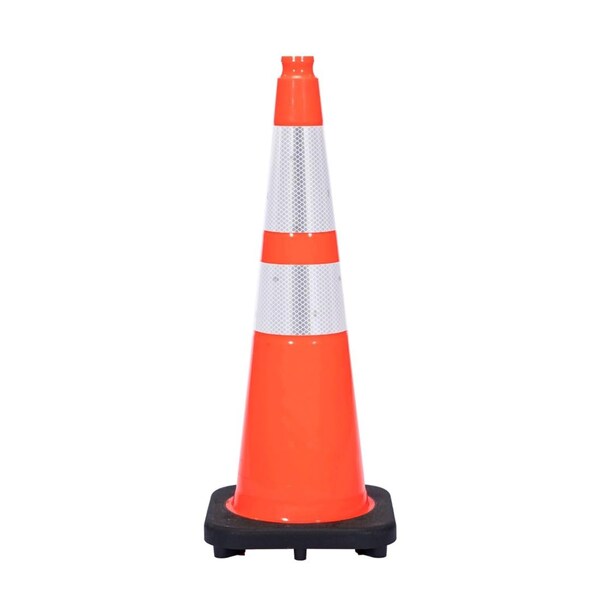 Traffic Kontrol Traffic Safety Cone, 36in Inch, 10 Lbs, 6in + 4in Reflective Collars, Orange, 1 PC - TKTC-36-10-OR-2C