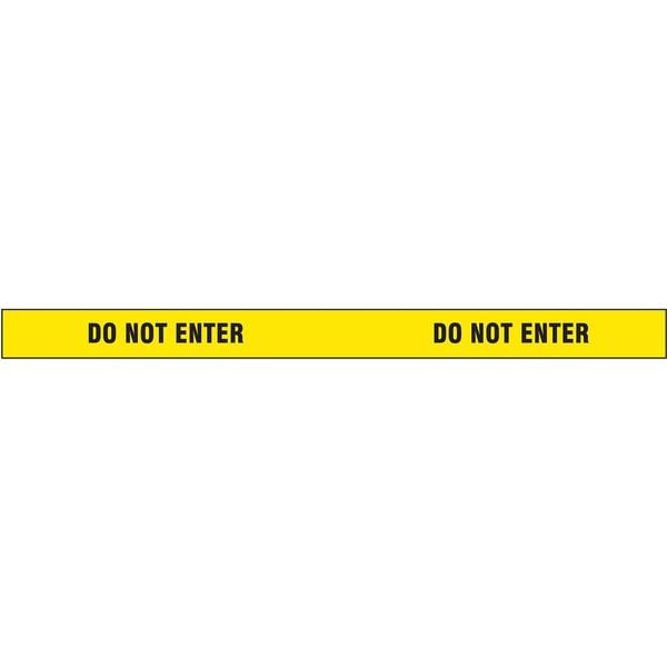 Zoro Select Barricade Tape, Do Not Enter, Yellow, 2 in Wide x 180 ft Length, Vinyl, 4 mil - 2 X 60 YD.  4 MIL